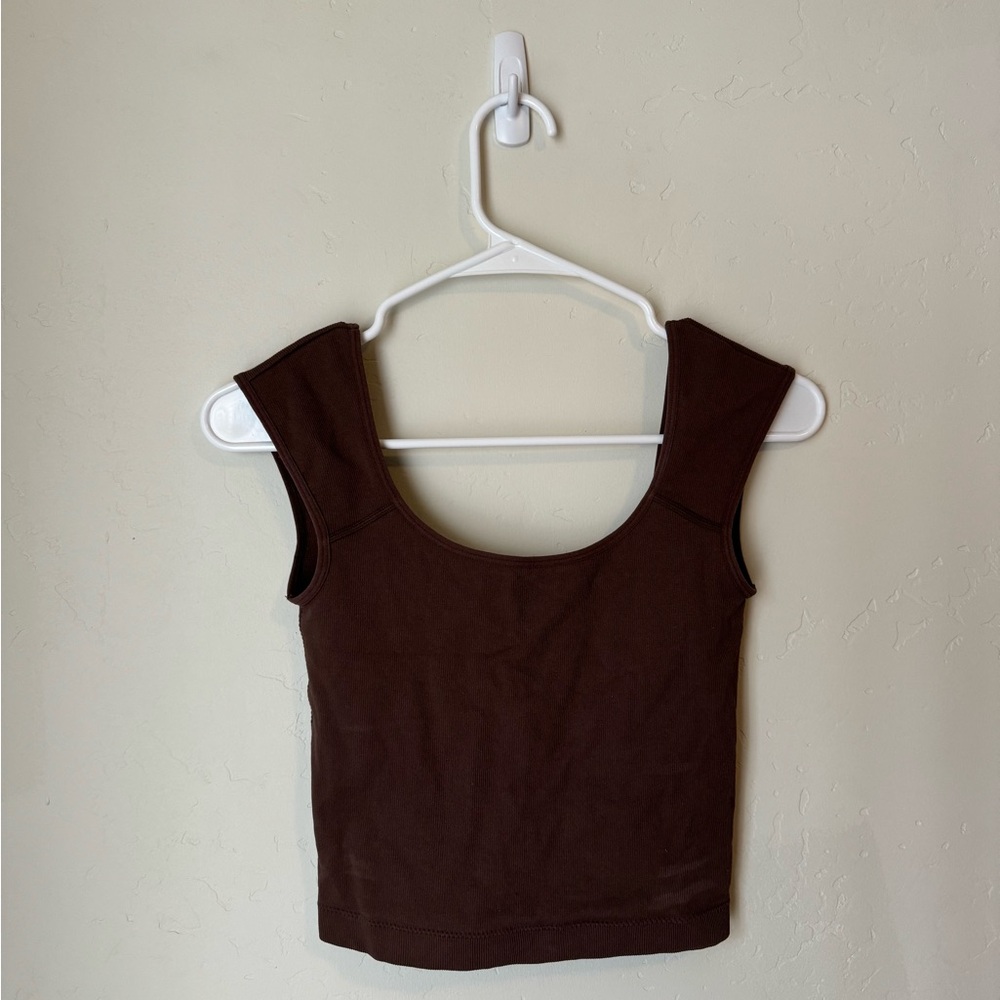 Low Back Top in Brown